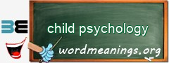 WordMeaning blackboard for child psychology